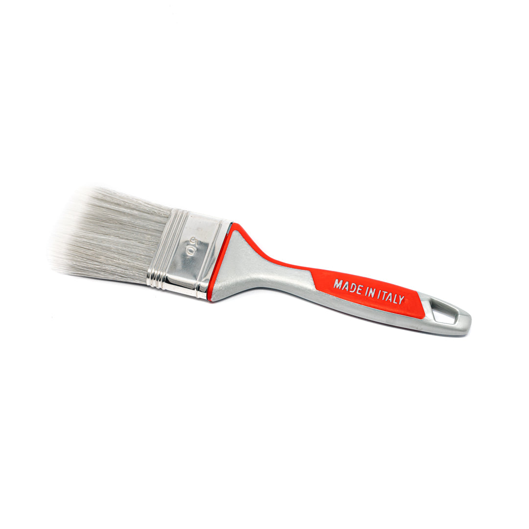 PENNELLESSA TRIPLA IN SETOLA SINTETICA PIUMATA GRIGIA SERIE 38