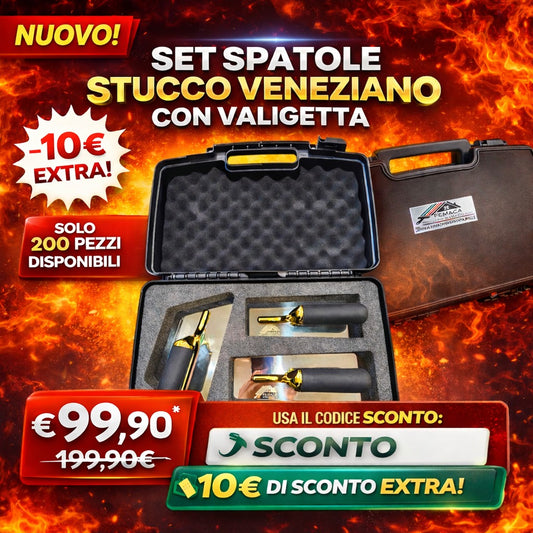 Set spatole stucco veneziano con valigetta