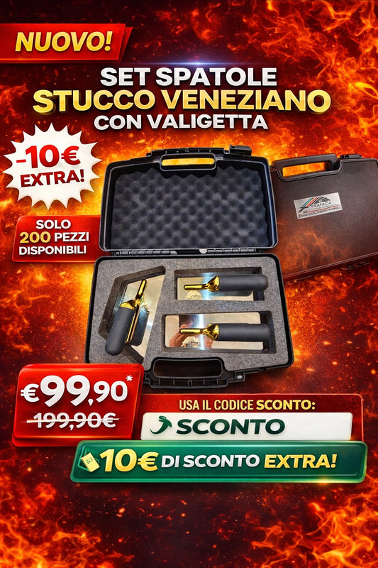 Set spatole stucco veneziano con valigetta