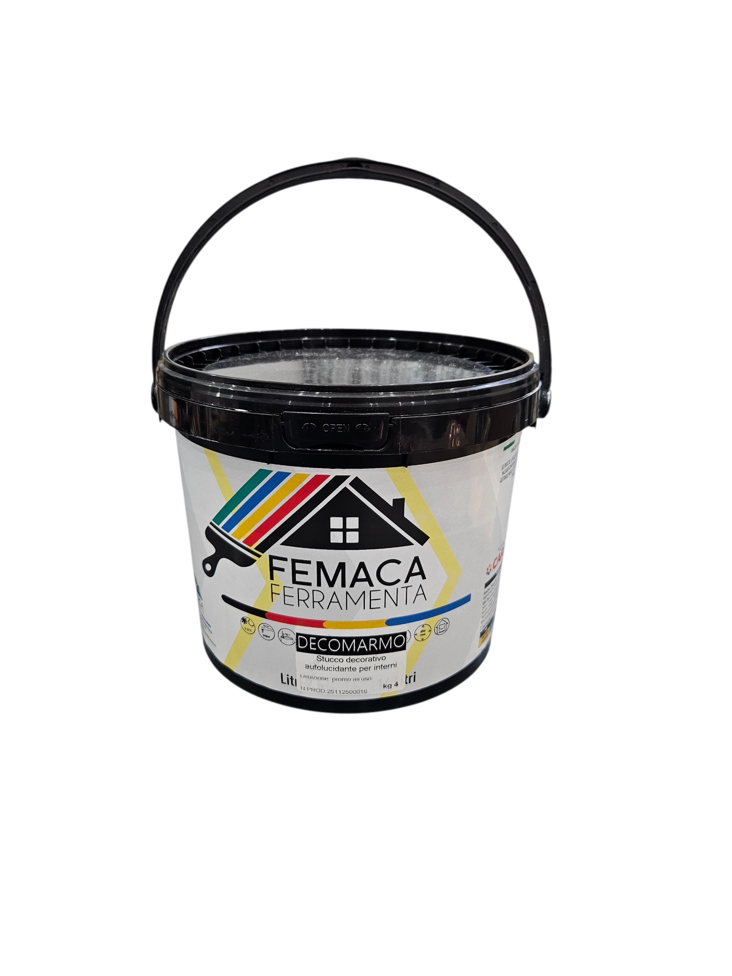 Decomarmo pregiato stucco decorativo autolucidante per interni kg 4 (stucco veneziano)lucido,elevata traspirabilità, effetto stucco antico,facile applicazione, ecologico, inodore,base minerale