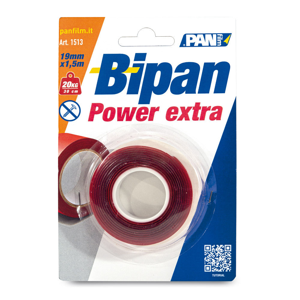 PAN FILM BIPAN POWER EXTRA NASTRO BIADESIVO IN SCHIUMA ACRILICA